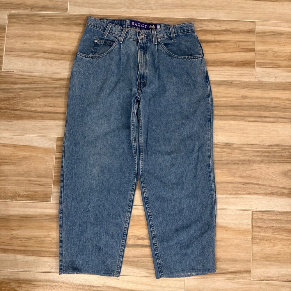 Vintage 1995 Levis SilverTab Baggy Jeans 32x25.5 High Rise Blue Denim Skater 90s